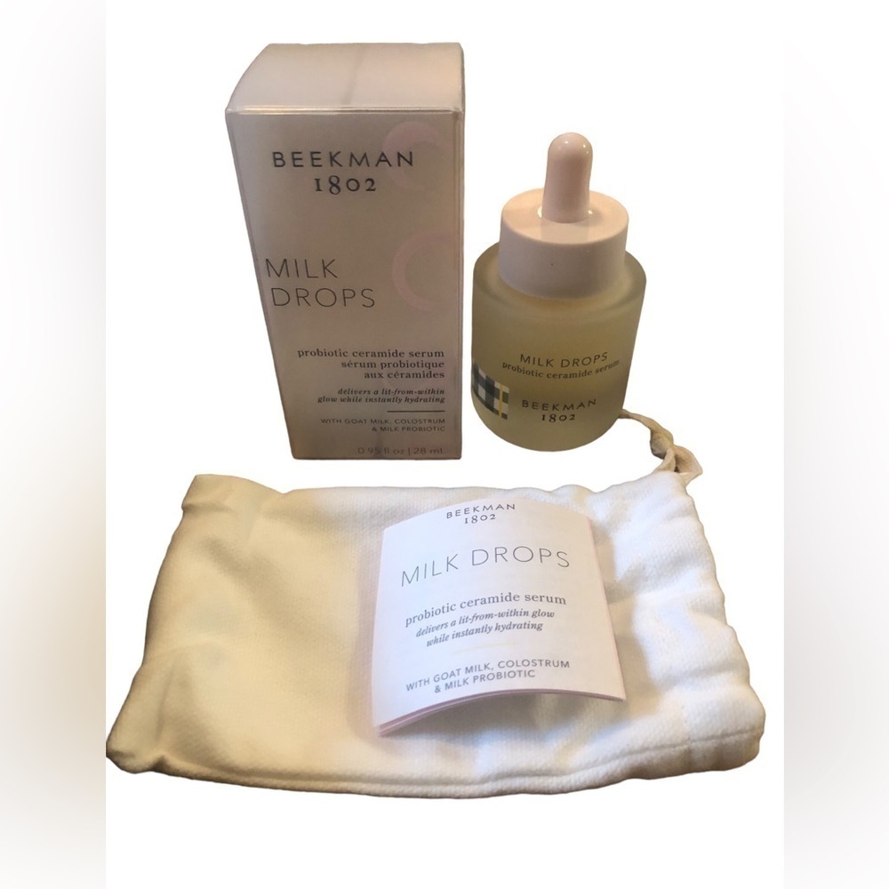 Beekman 1802 Milk Drops Probiotic Ceramide Serum W/Goat Milk 0.95 Fl oz Natural
